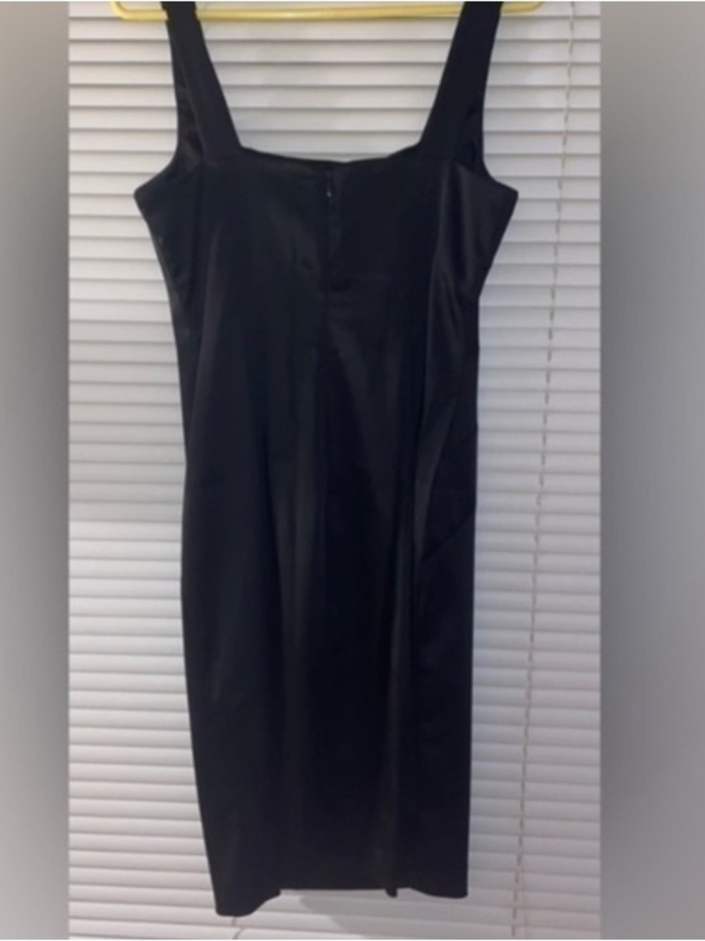Calvin Klein Black Sheath Midi Dress Size 6 Cocktail LBD - Picture 2 of 2